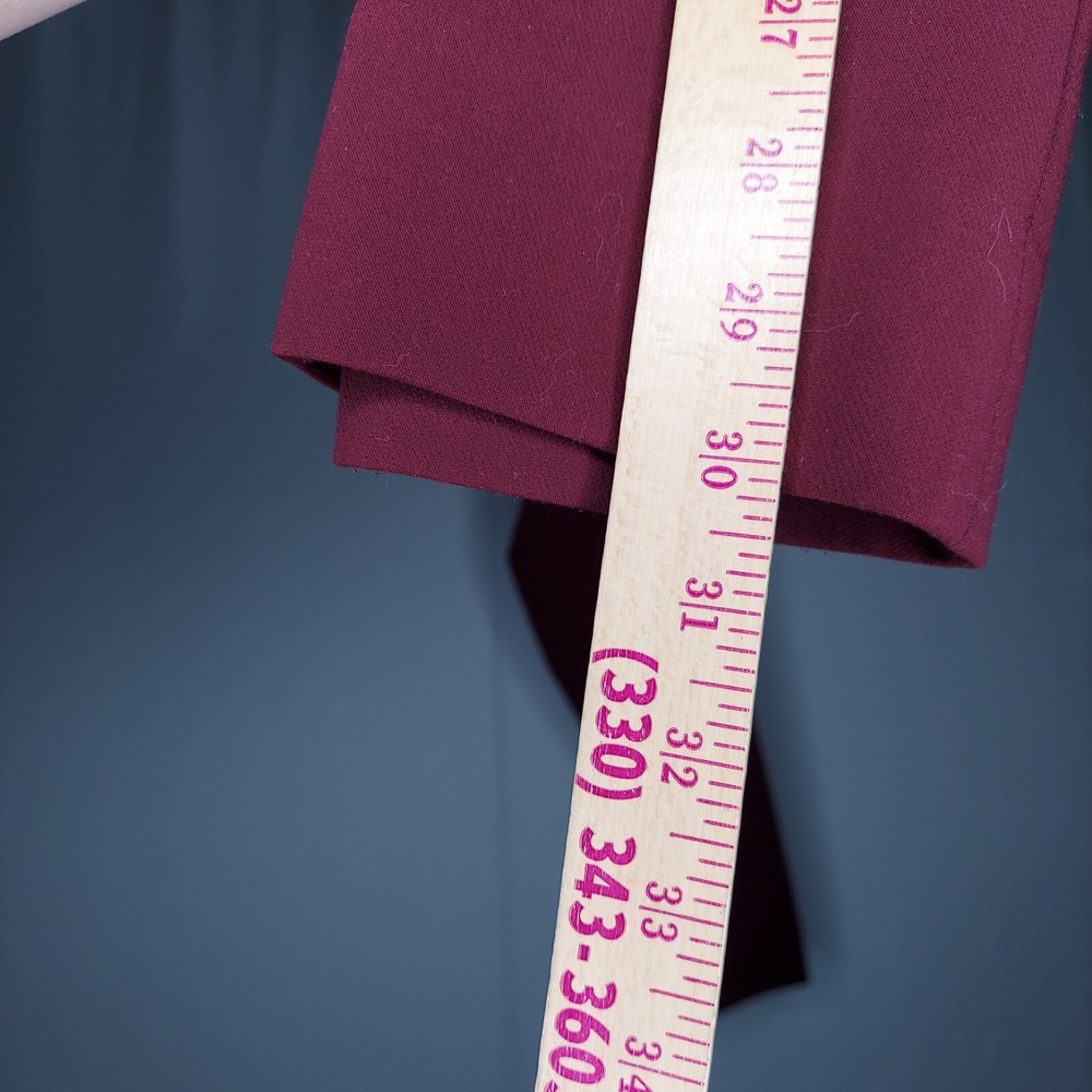 Banana Republic Blake Trouser  Pants Women 6 Burgundy Wide Leg Pocket 32X30 - Picture 7 of 11